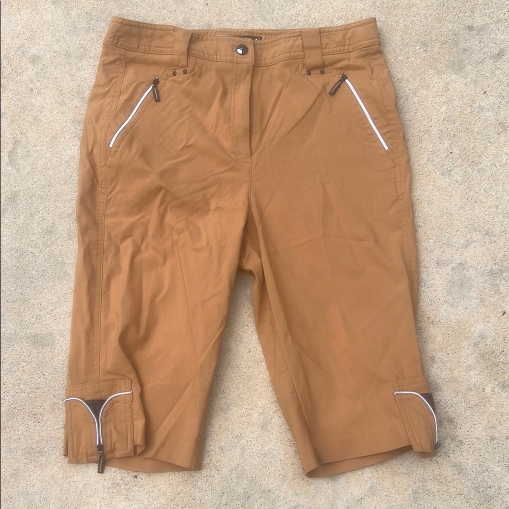 Jamie Sadock Rust Orange Knicker Capri Golf Pant Size 8